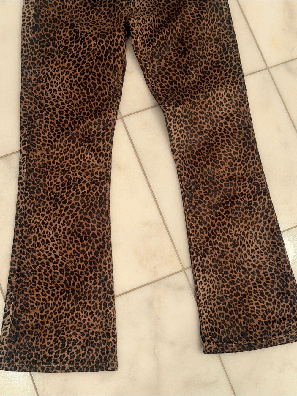 NWT Frame Denim Leopard Le Crop Mini Boot MidRise Jeans Size 25 - Picture 5 of 9